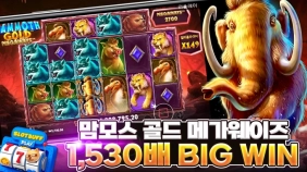 프라그마틱 [맘모스 골드 메가웨이즈] 빅윈!! 1,530배 [프라그마틱]