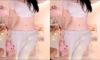 아윤 골반에 살짝 걸친 헐렁한 츄리닝 환상적인 허리배꼽
