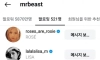 유튜브 1위 미스터 비스트가 팔로워한 한국 연예인