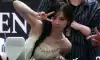 에스파 카리나 흰 슬립원피스 뽀얀 피부 야드랑이