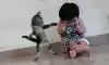 애를 때렸습니다!~
