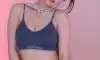 QWER 쵸단 남색 CK 끈 브라탑 깊은 슴골 후방주의