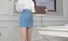 파란색 스커트 살스