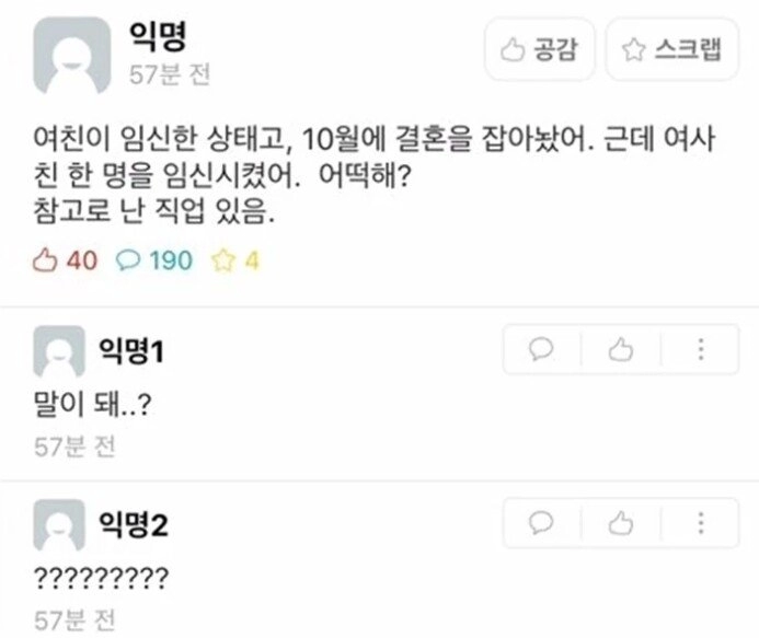 3bb88f20f771d8dbf4123e21f639c4f7.webp 여친과 여사친 동시에 임신시킨 에타인 ;;