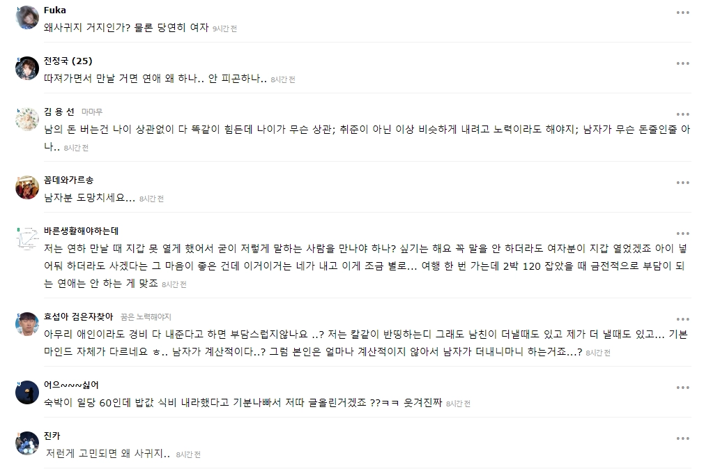 커플 여행 경비 때문에 삐진 여시.jpg
