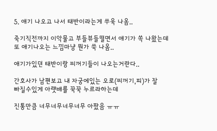 학교에서는 안 알려주는 출산 후 분비물