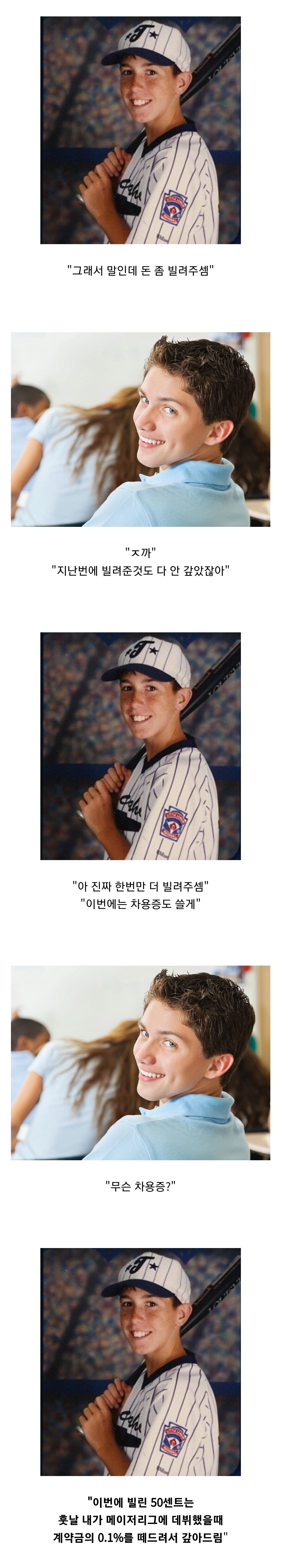 3천달러짜리 초코우유를 사먹은 메이저리그 야구 선수