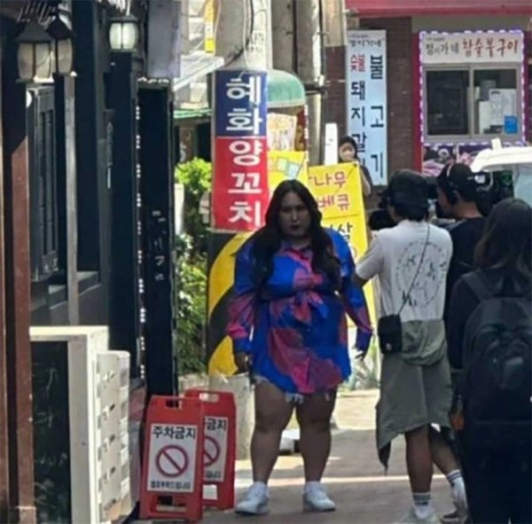 충격적인 풍자 실물
