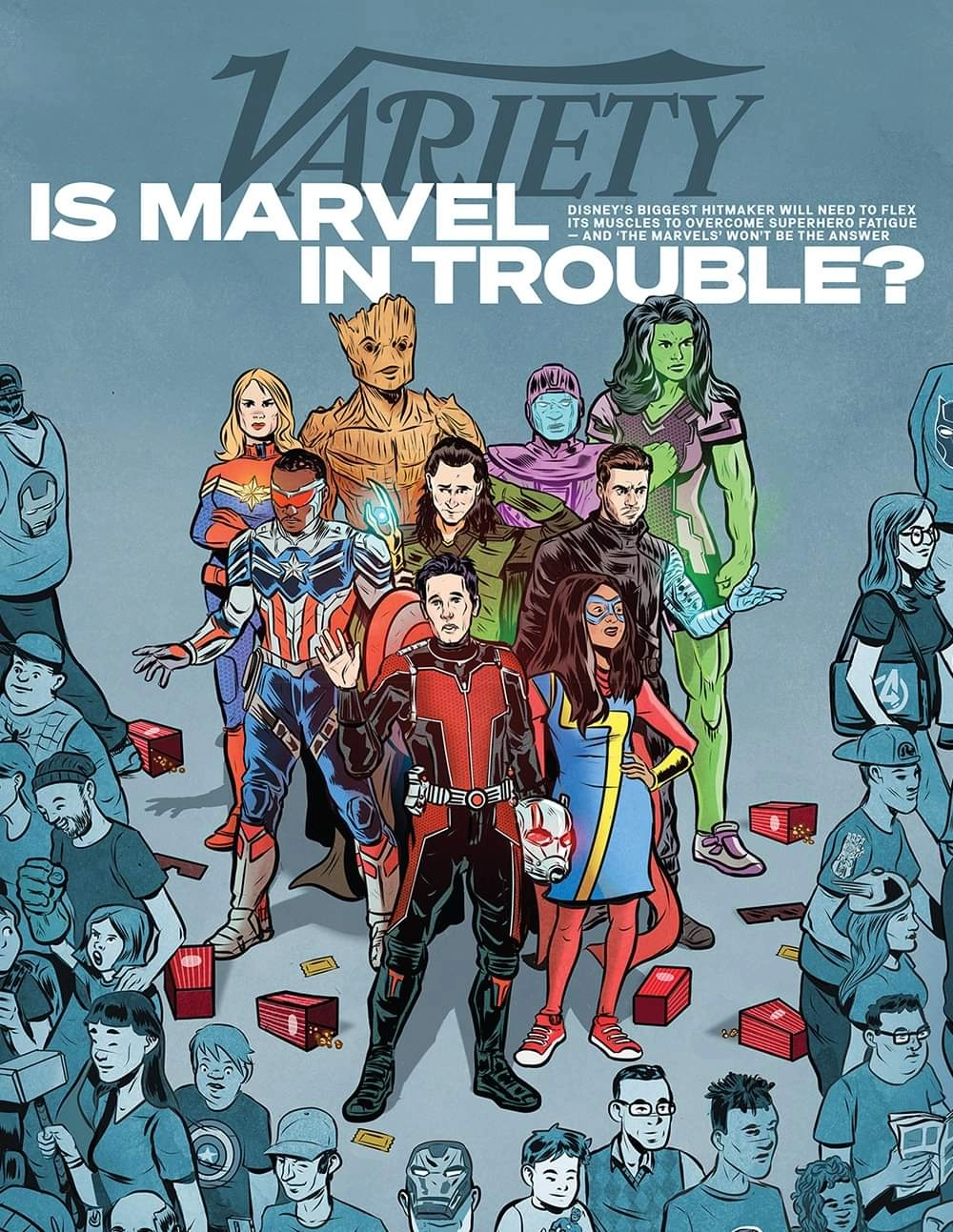 버라이어티에서 그린 망해가는 MCU 일러스트