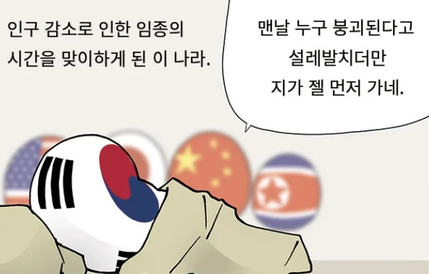 대한민국 인구감소로 인한 임종의 시간