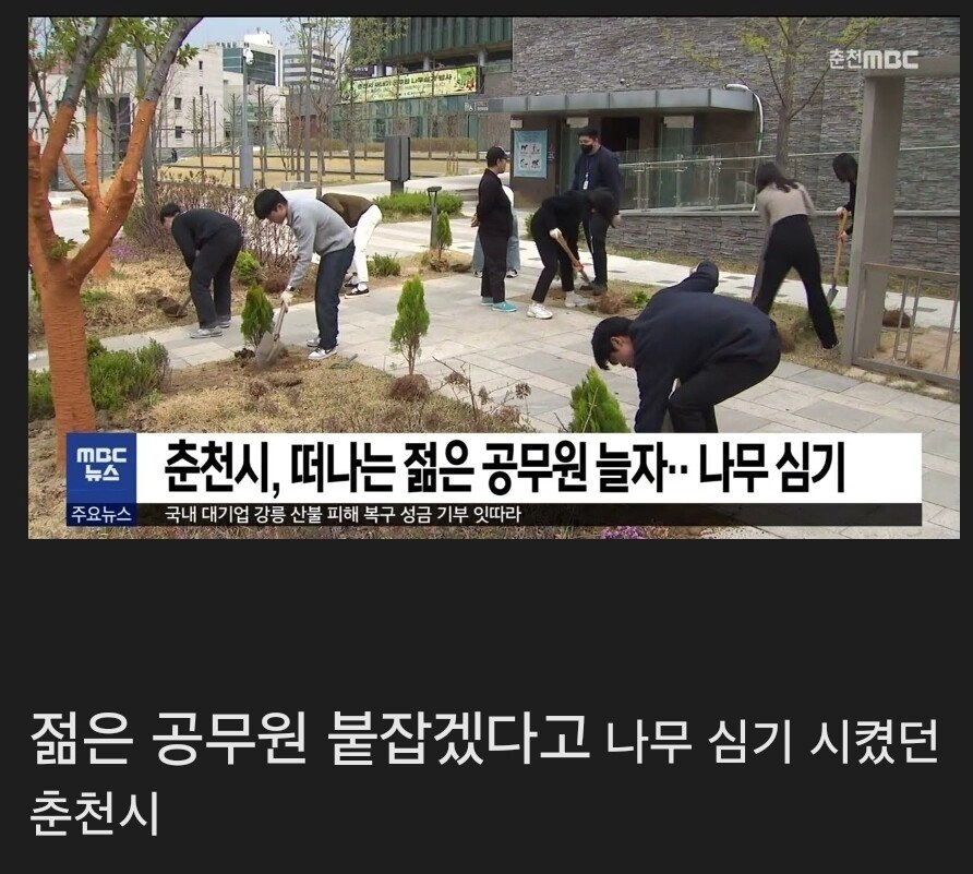 젊은공무원 퇴직 막겠다던 춘천 근황