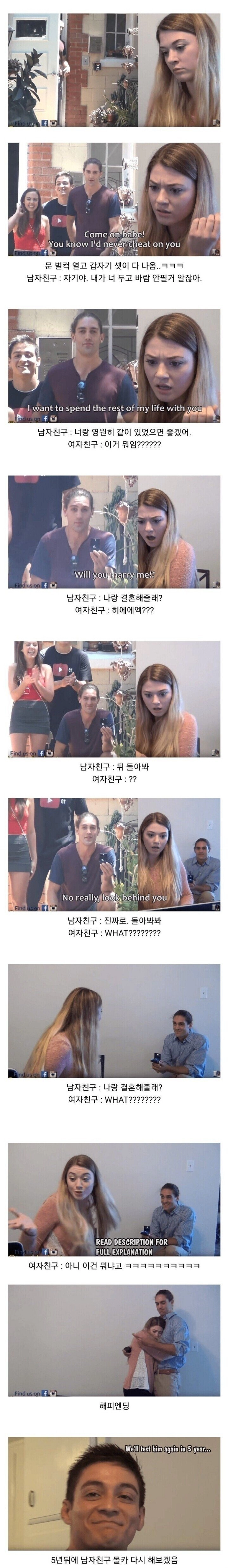 남자친구 바람 피는 현장을 보는 여자친구