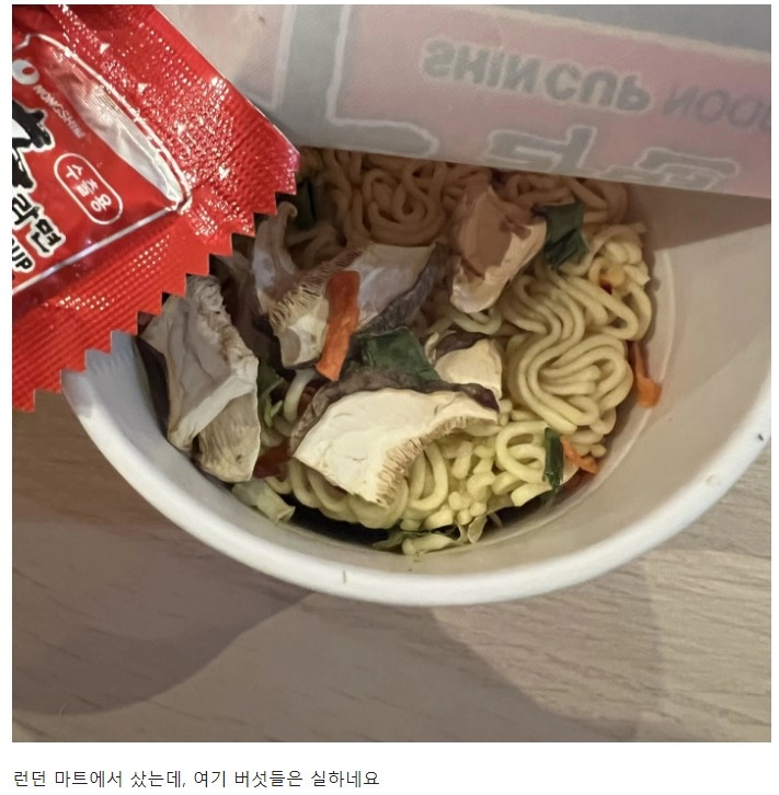 수출용 신라면 건더기 근황