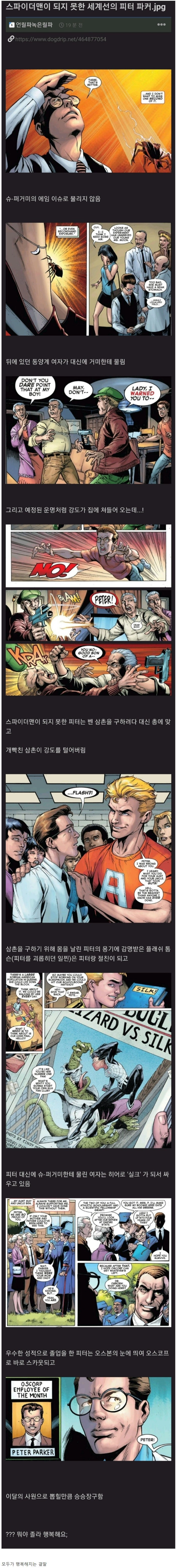 만약 피터 파커가 스파이더맨이 되지 않았다면