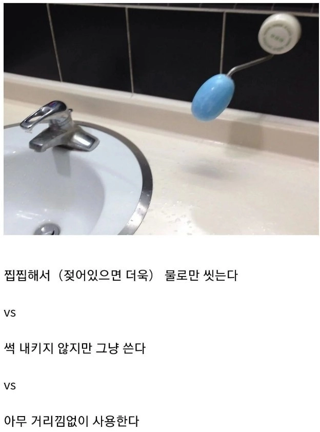 화장실 비누 호불호 甲