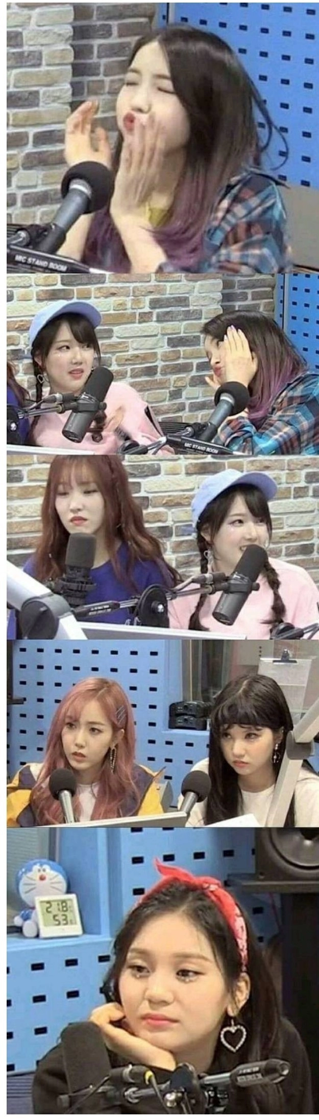 직장동료의 애교를 보고나서 표정
