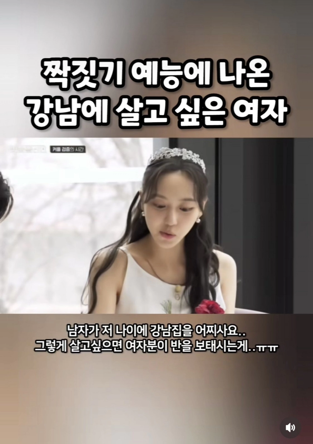 현재 인스타에서 욕 오지게 쳐먹는 강남 살고 싶은 여자