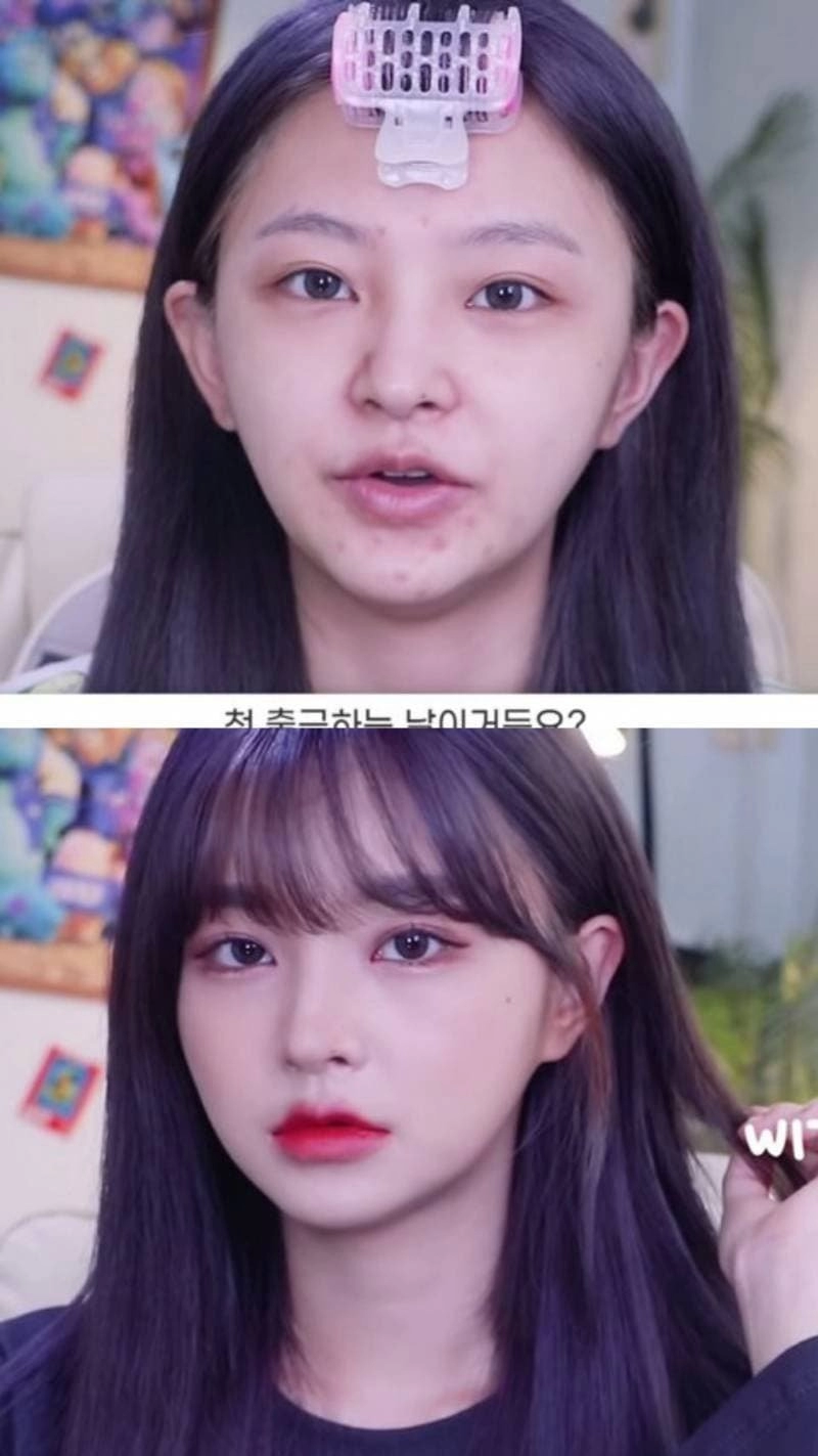 화장만 하면 여신이 되는누나