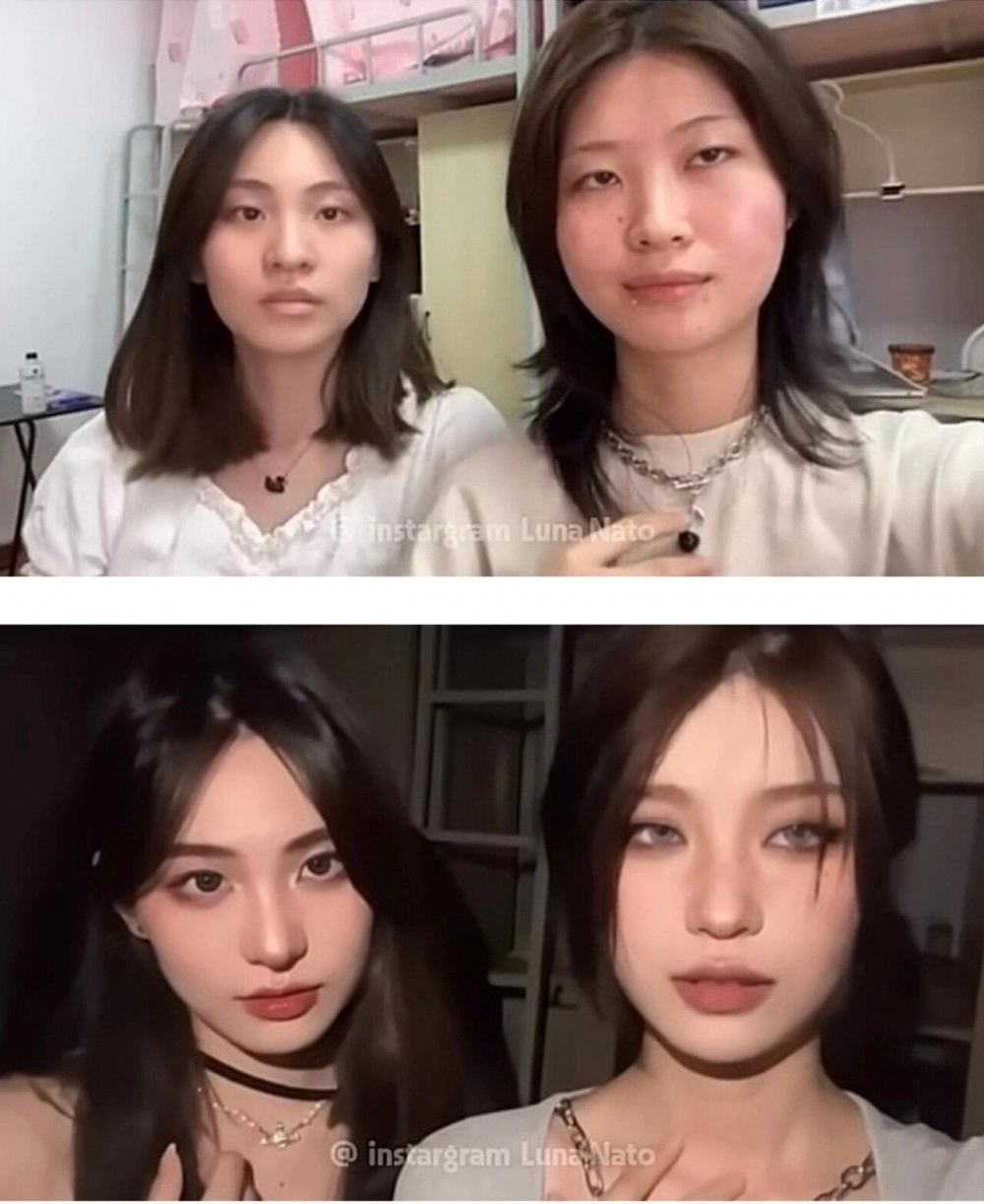 화장만 하면 여신이 되는누나