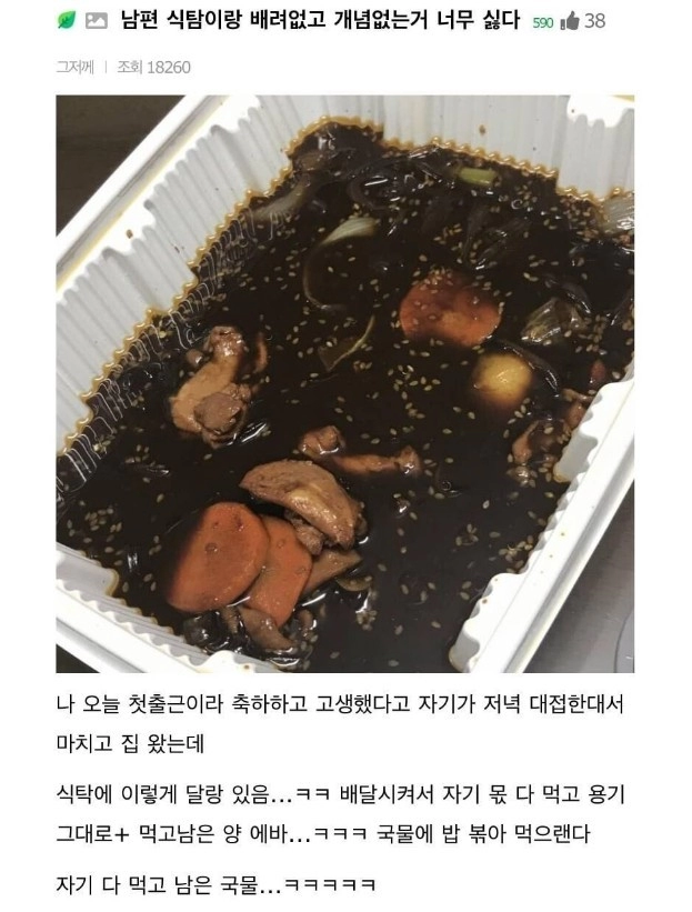 식탐 많은 남편에게 섭섭한 아내