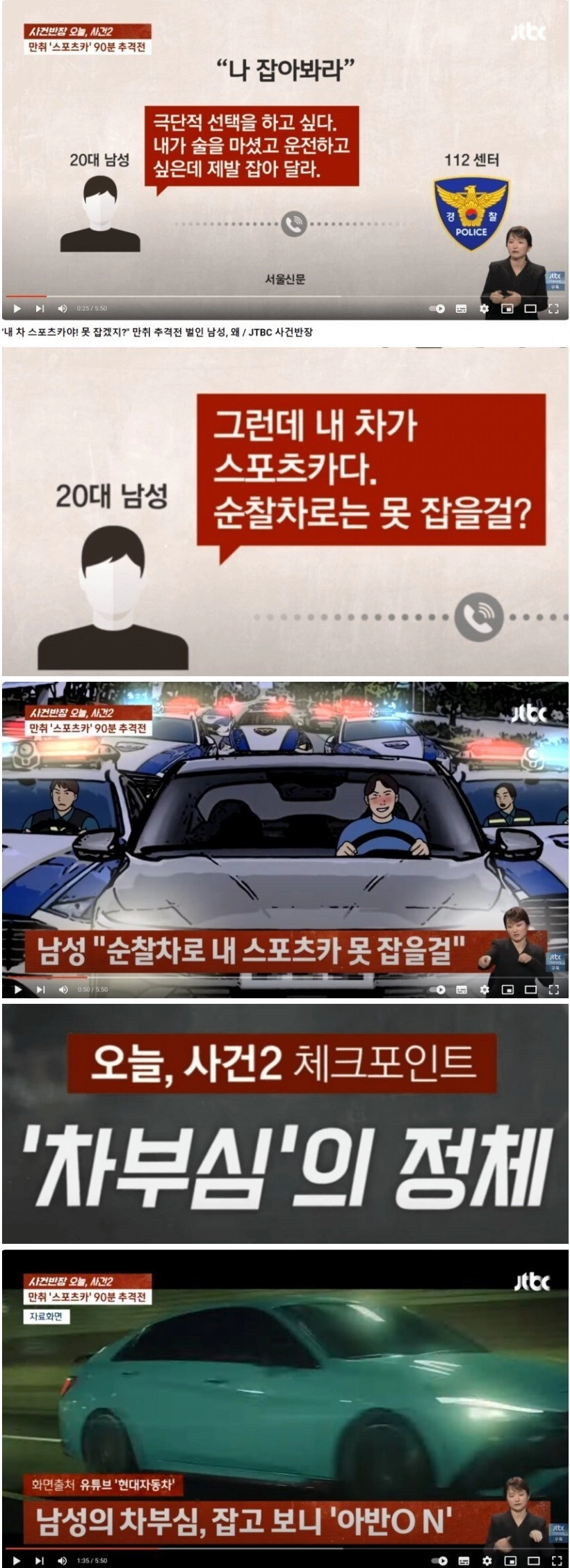 20대 음주 운전자의 스포츠카 부심