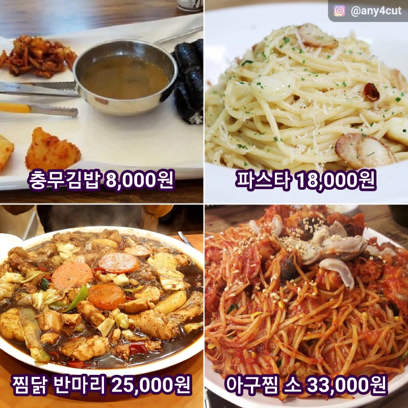 가격대별 창렬음식 4대장