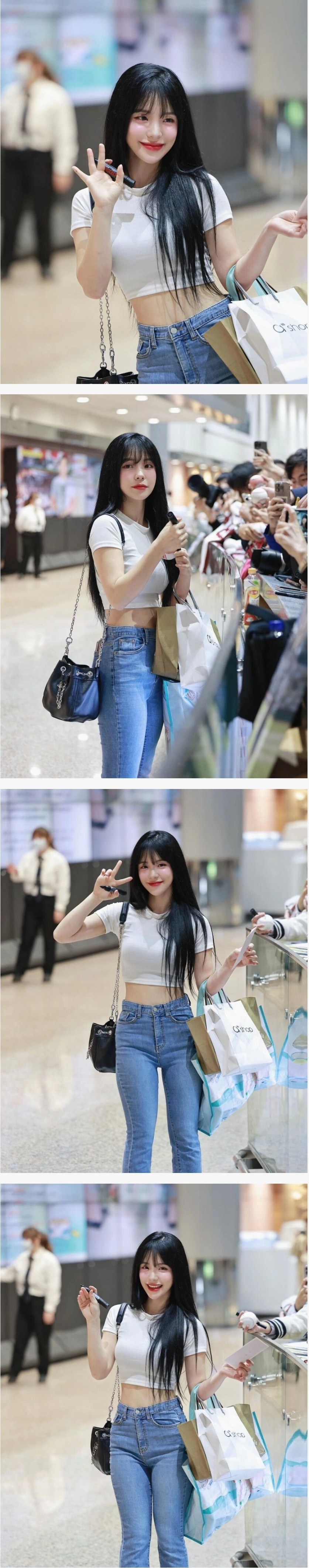 최근 이혜 치어리더 흰티 청바지 몸매