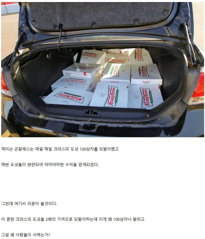미국 크리스피 도넛 되팔이 최후