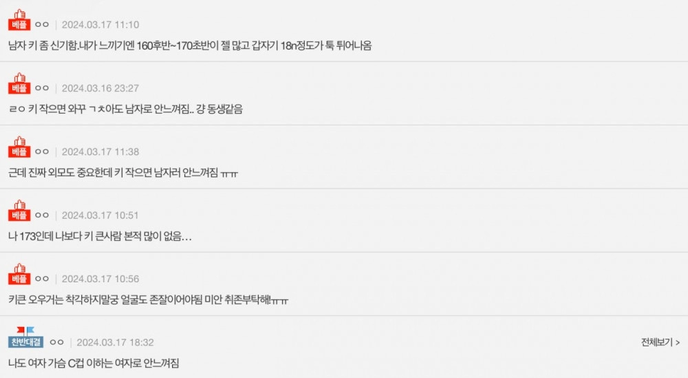 남자애들이 왜 키에 목숨거는지 알겠다는 판녀