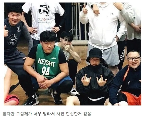 동네형들과 기념사진 찍은 차은우