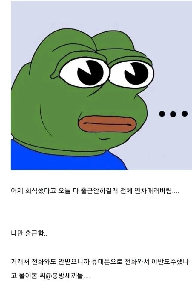 울 회사 좋소인데 개편함