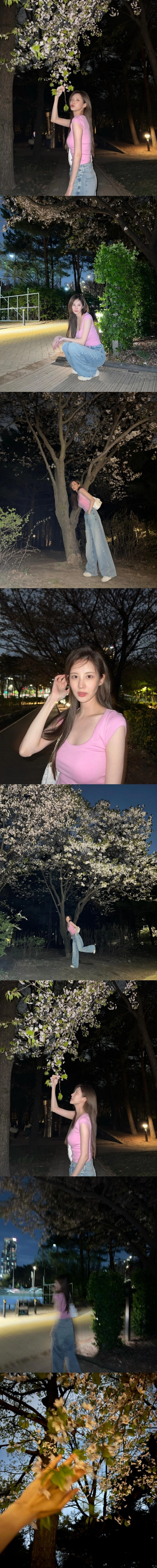 벚꽃놀이 즐기고 있는 소녀시대 서현