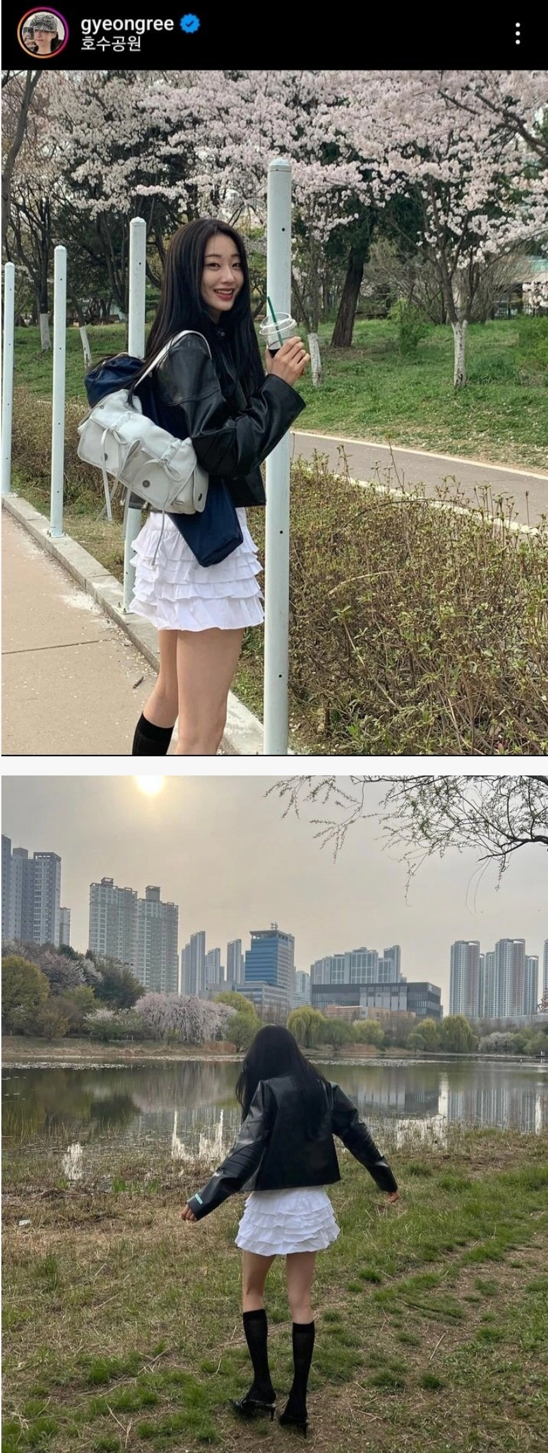 벚꽃 보러간 경리 근황
