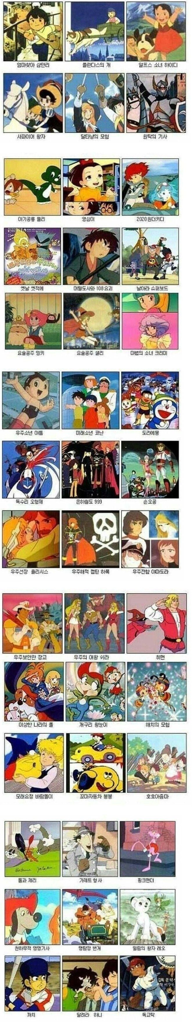 여기서 20편 이상 알면 아재 ㄷㄷ