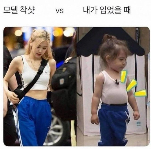 쇼핑몰 모델 착샷 VS 내가 입었을 때