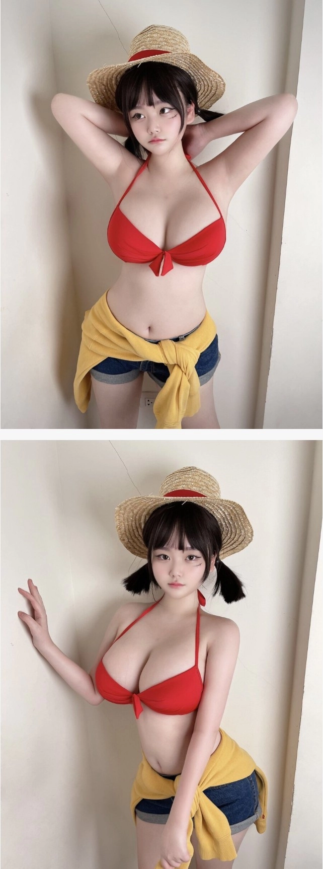 체급 보여주는 밀짚모자 루피