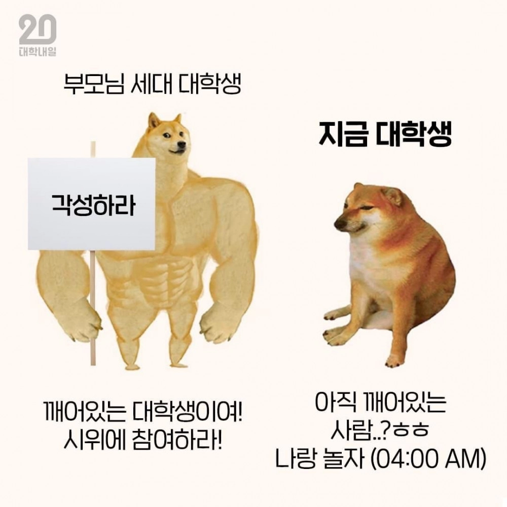 예전 대학생 vs 요즘 대학생