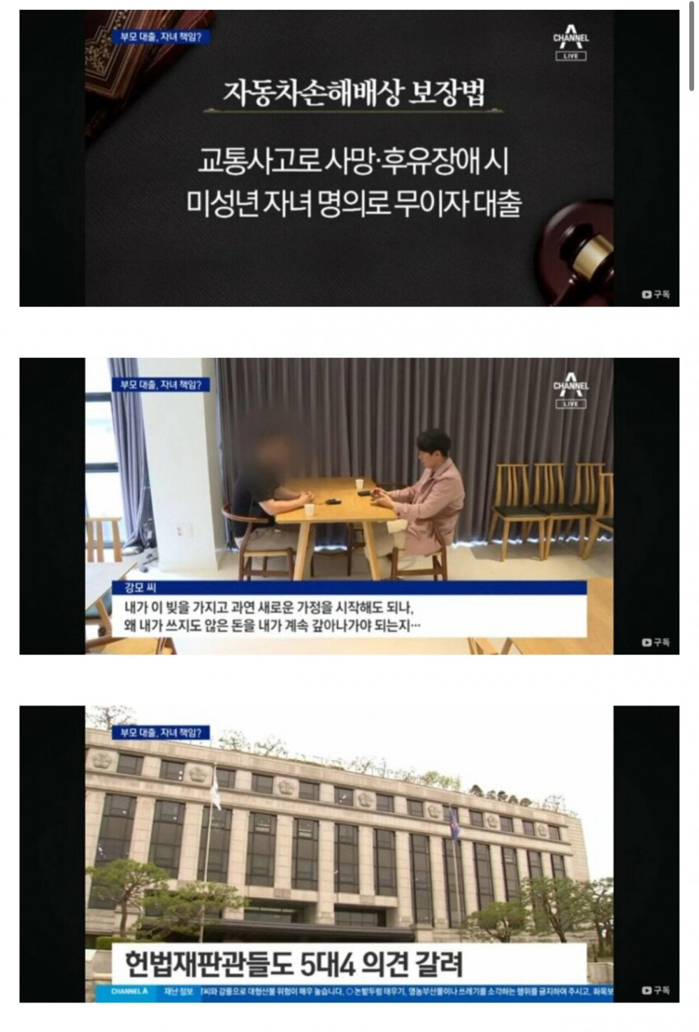 부모가 자식 명의로 대출받기 합헌
