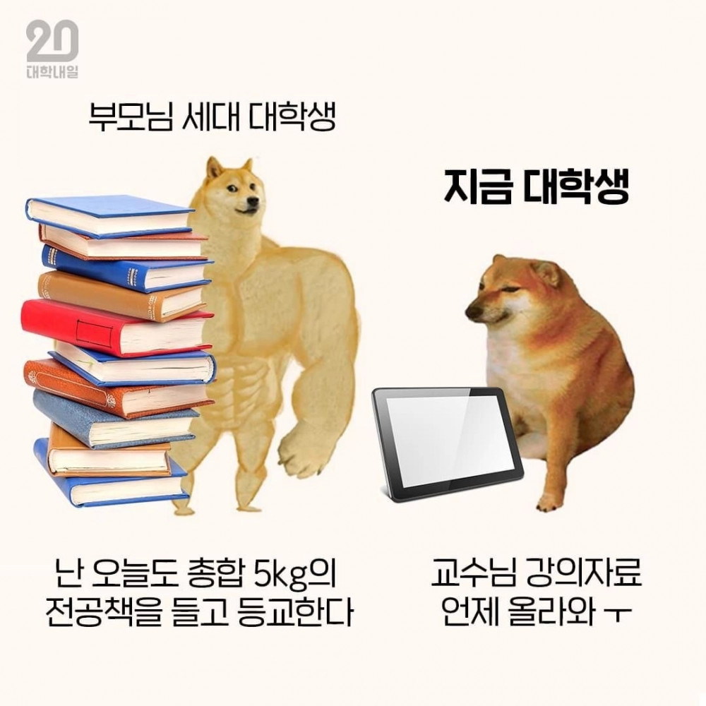 예전 대학생 vs 요즘 대학생