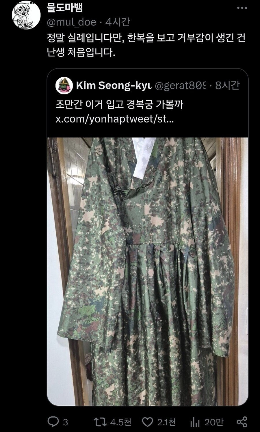 남자라면 혐오할 여자 개량한복