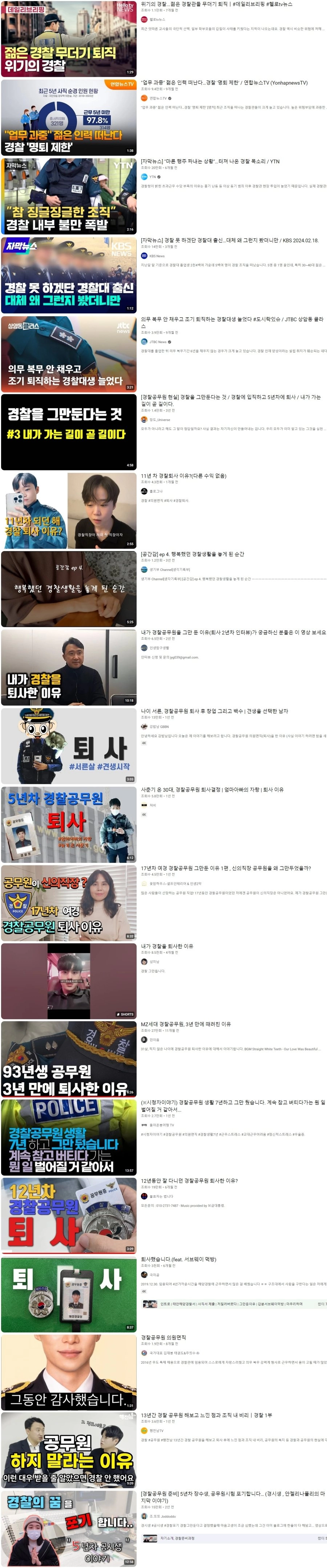 경찰공무원 현실