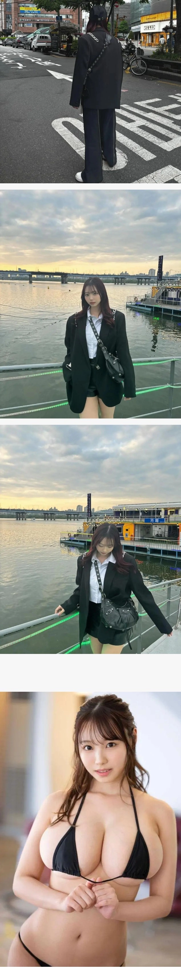한국에 놀러 왔다는 AV 폭유 배우