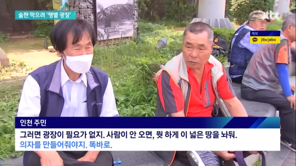 술판 막겠다고 그늘 없앤 구청