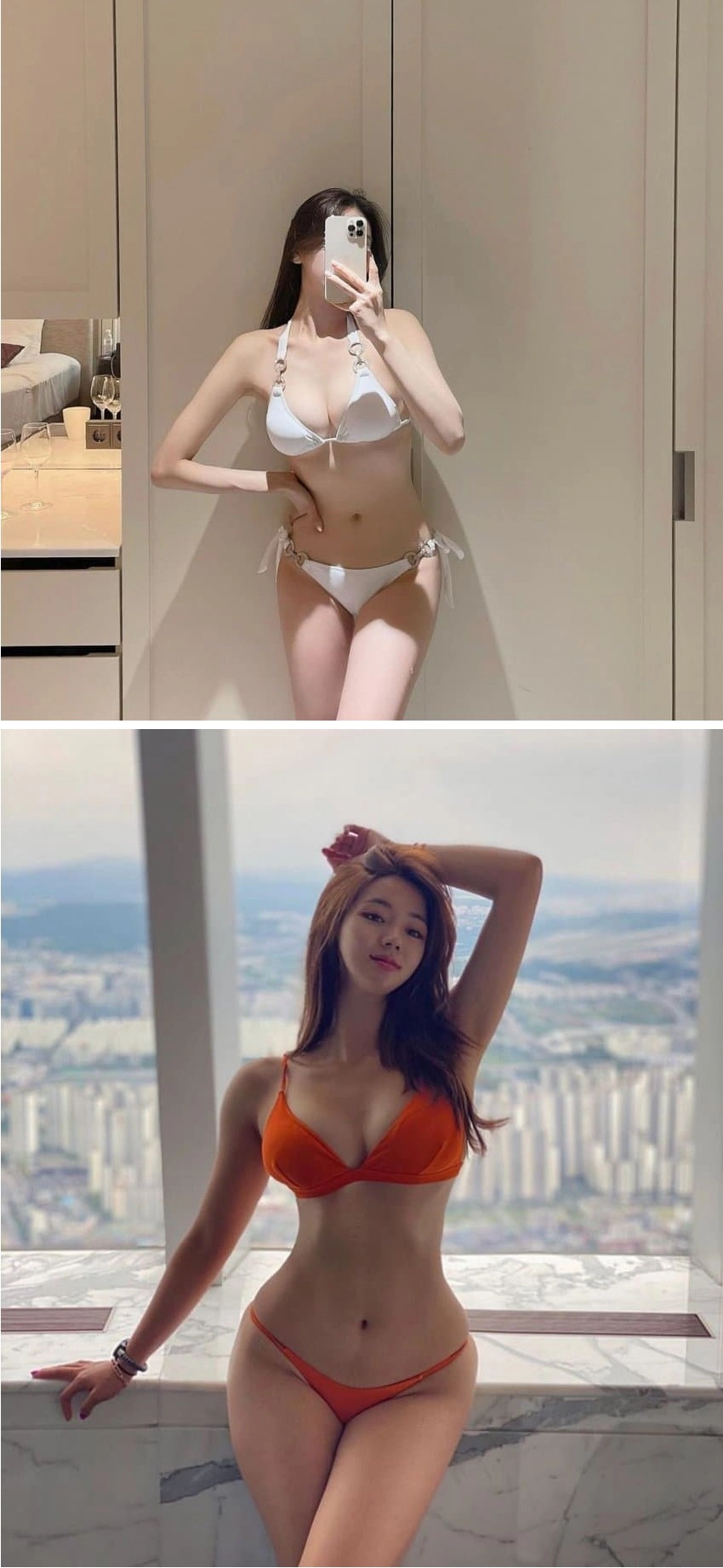 몸 자랑하는 엄청난 누나들