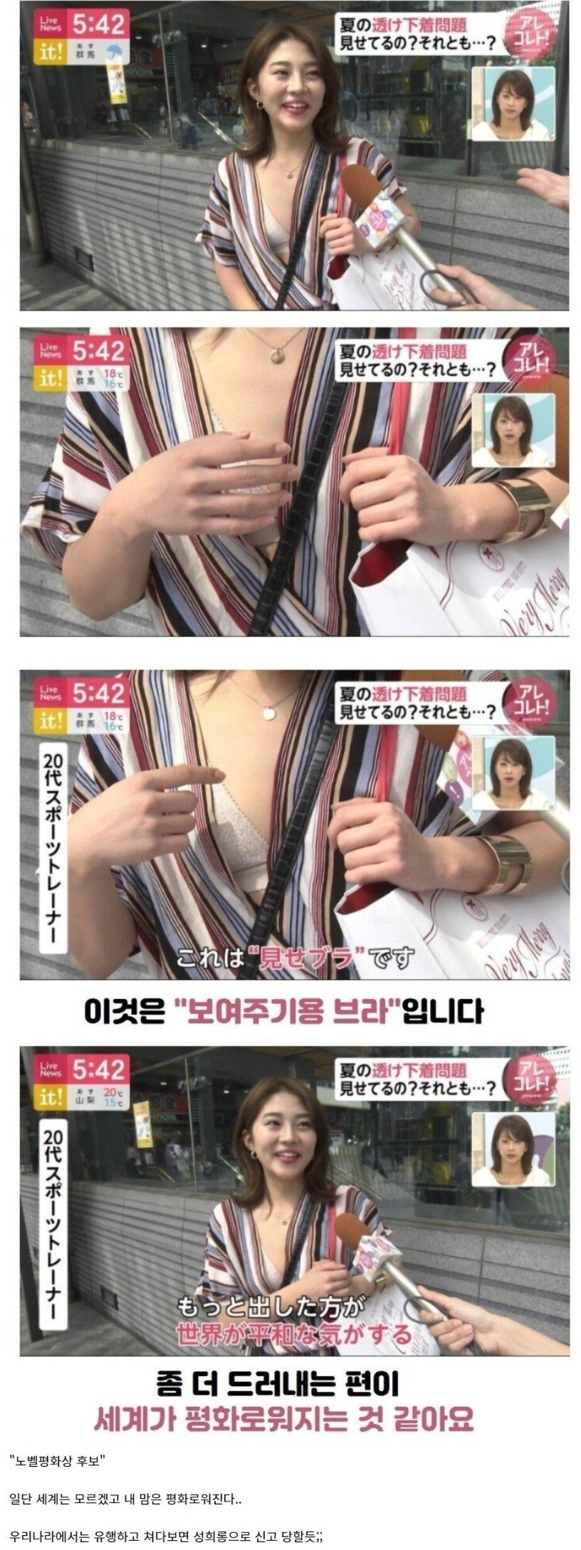 일본에서 유행한다는 보여주기용 브래지어