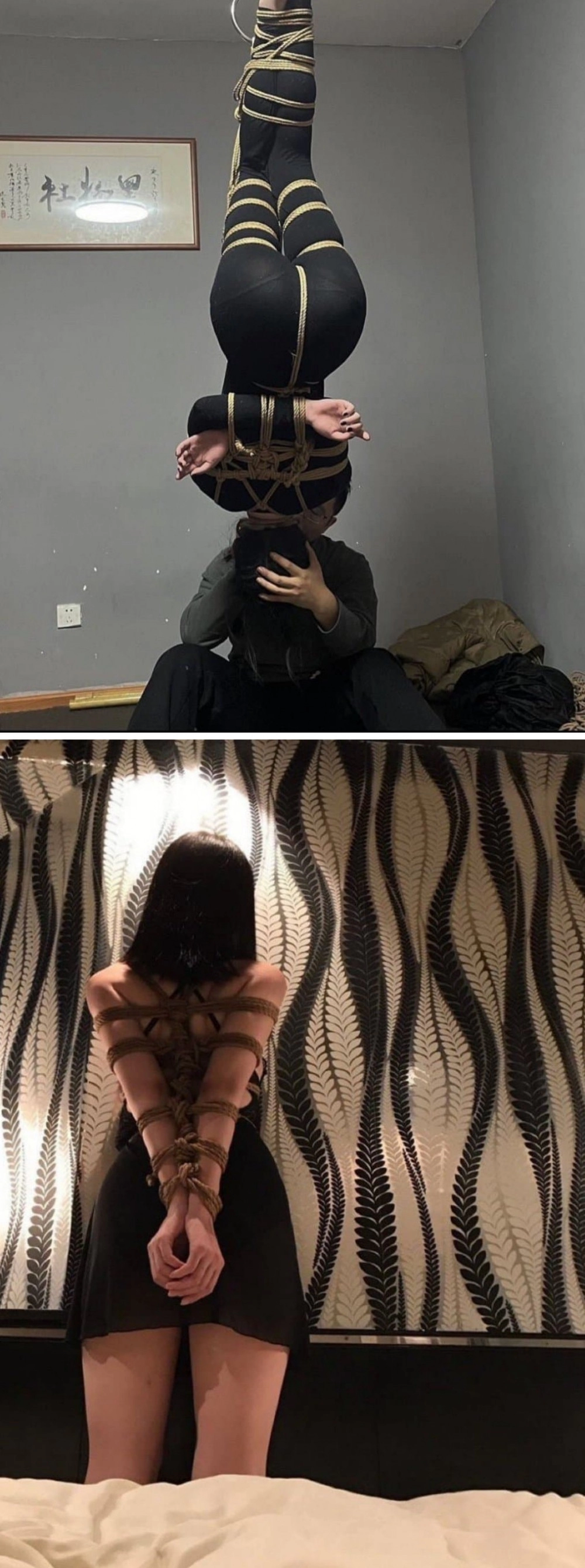 밧줄 플레이 당하는 누나들