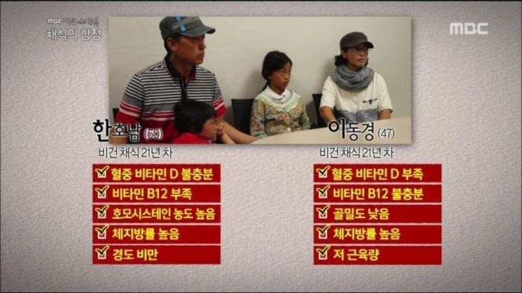 방송에 나온 비건 가족의 삶