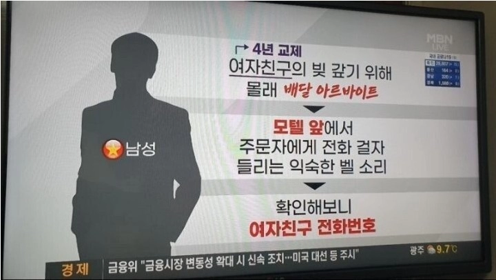 배달간 모텔에 여자친구가 나왔다