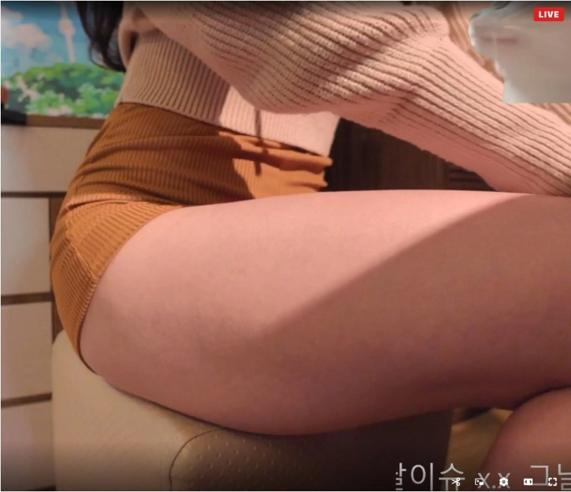 라이브로 보여주는 엄소진 레이스 검팬
