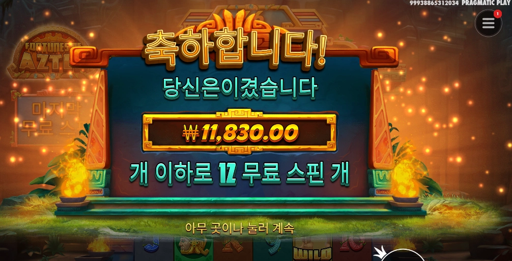 포춘 오브 아즈텍 11천원